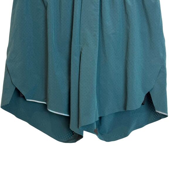 Lululemon Running Shorts Teal Perforated Zip Pocket Mens Size Small Running Gym - Picture 9 of 16
